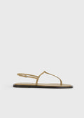 T-strap nappa sandals desert/dark brown