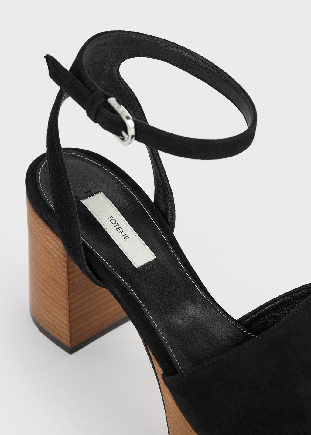 Platform suede sandals black/tan