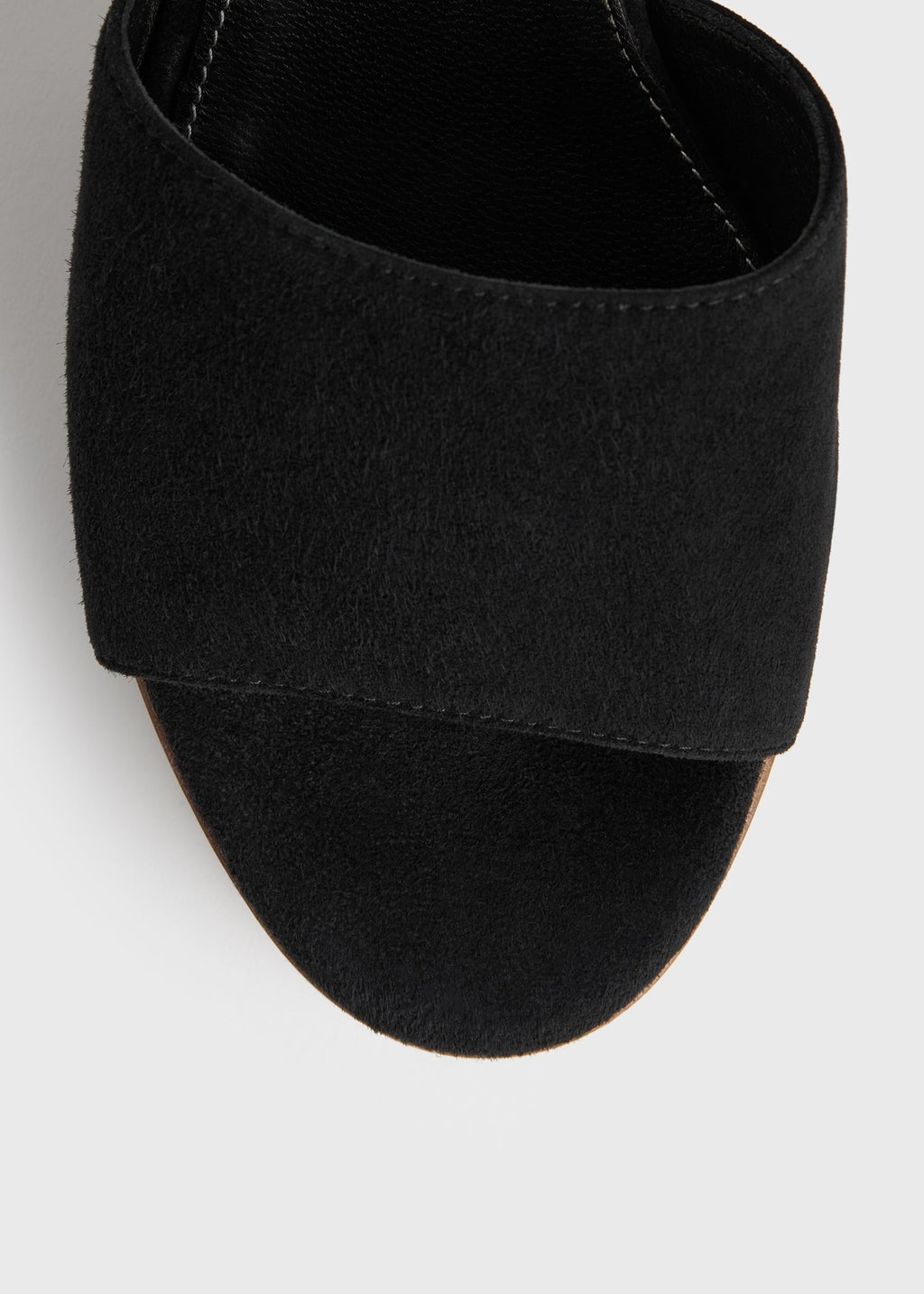 Platform suede sandals black/tan