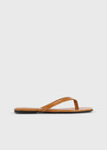 Croco-embossed flip flops tangerine